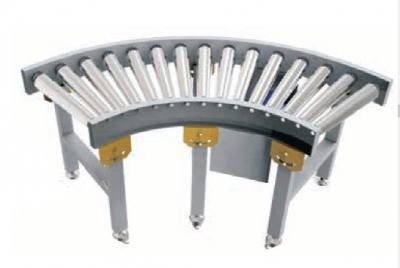 Double Sprocket curved Roller Conveyor